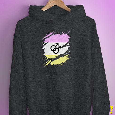 Twink Pride Flag Ripped Reveal Hoodie